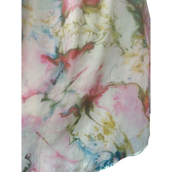 Chicos Diffused Floral Lynelle Top. Size-2 - Picture 7 of 8